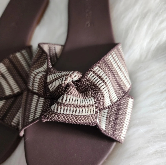 Rothy's The Knot Sandal in Taupe Stripe - Picture 5 of 8